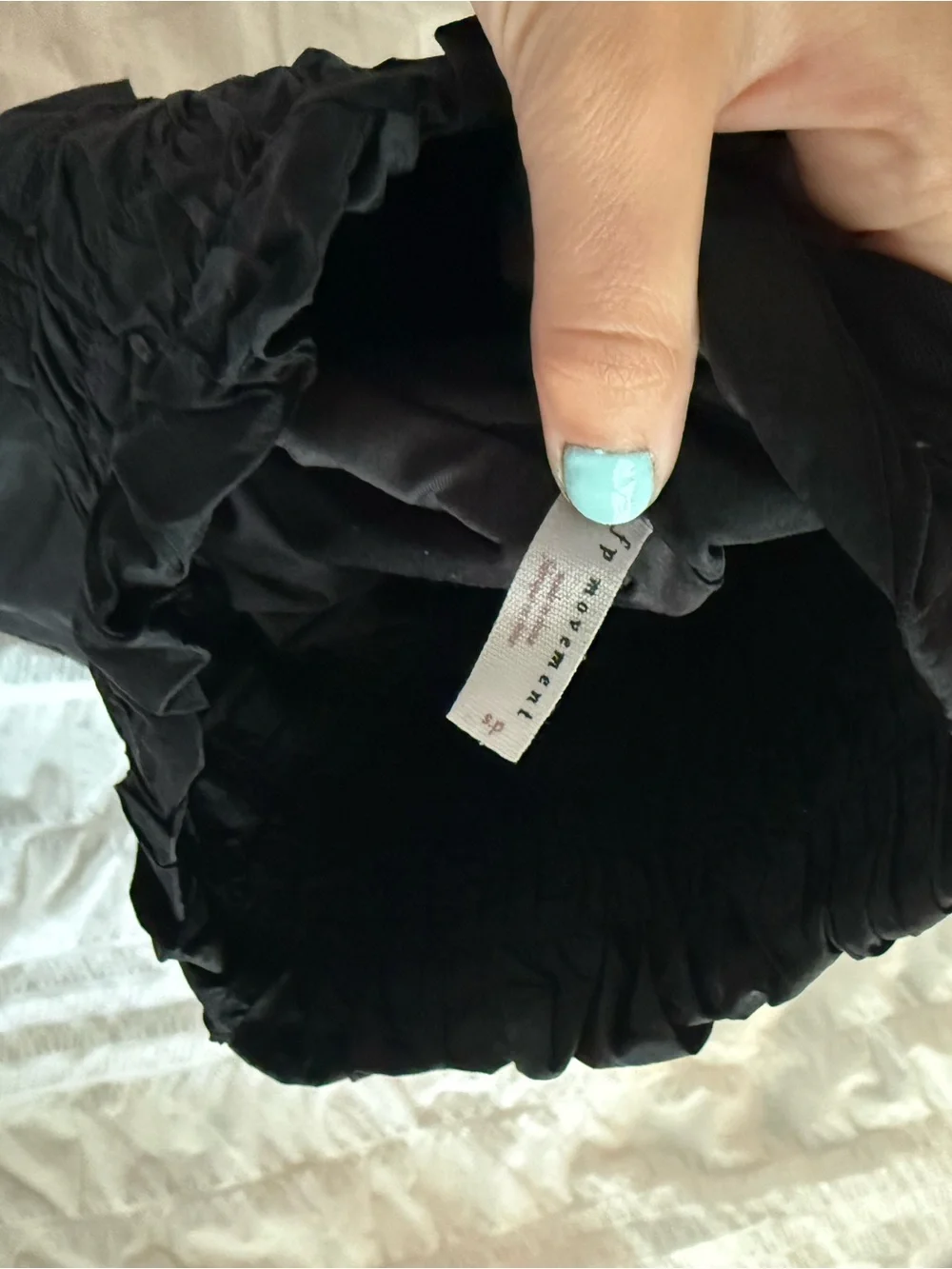 Free People Black Smocked High-Waist Athletic Shorts